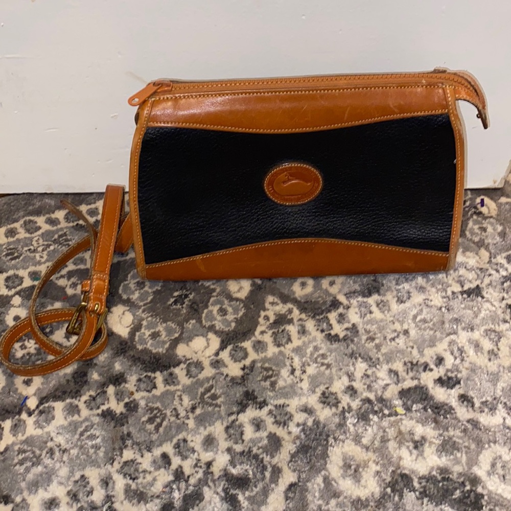 Dooney & Bourke Black and Brown Crossbody Bag